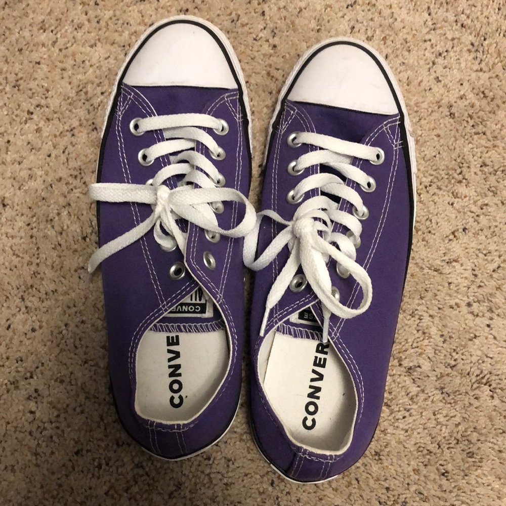 Purple converse. Worn twice!